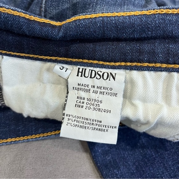 Hudson Jeans Harkin Crop Super Skinny Cuff Jeans Blue Stretch Ankle - Size 31 - Picture 3 of 8